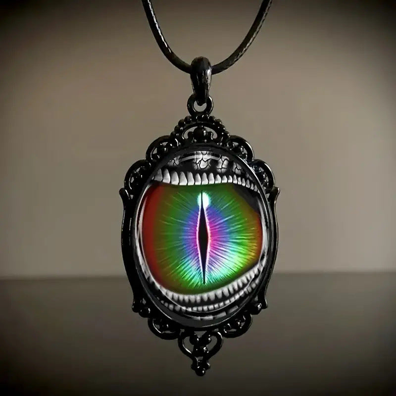 Wholesale Gothic Punk Black Devil Eye Necklace